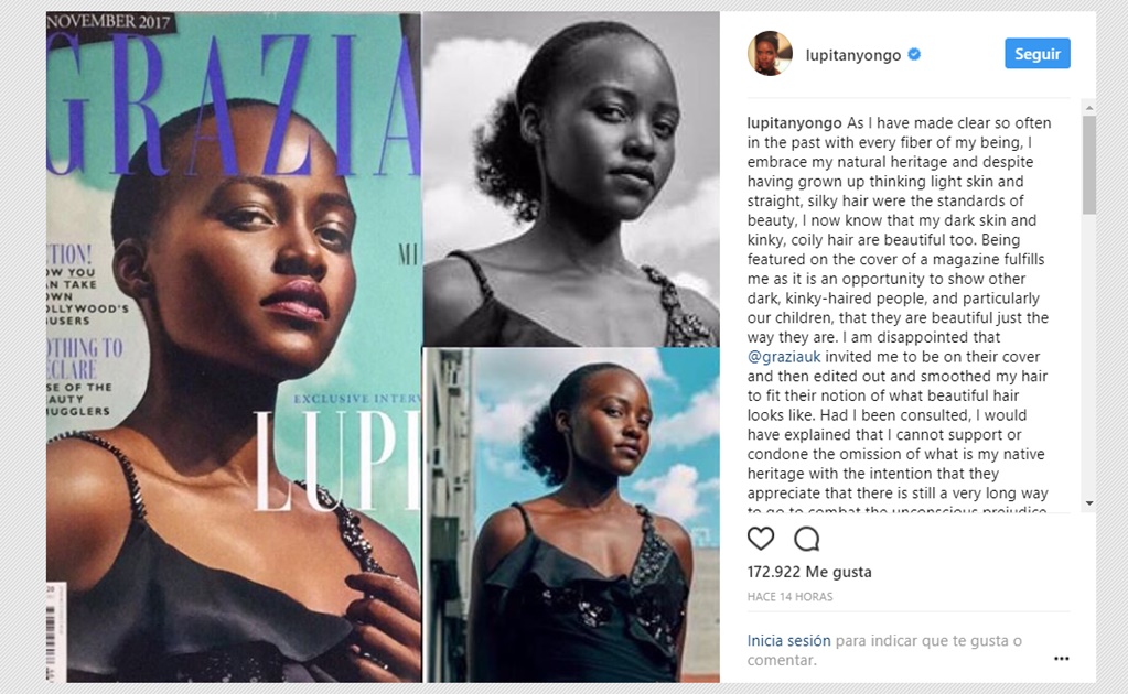 Revista se disculpa con Lupita Nyong’o por editar su cabello 