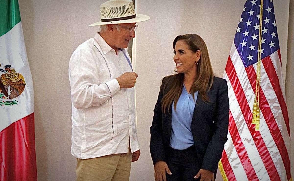 Embajador Ken Salazar aborda seguridad y turismo con Mara Lezama