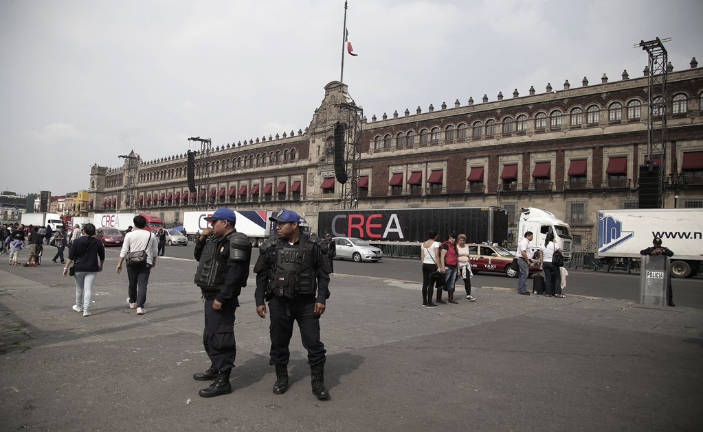 Vigilarán 4 mil policías festejos patrios en el Zócalo 