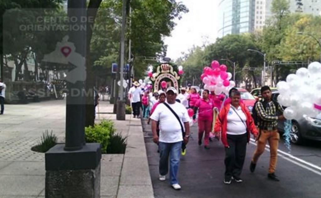 Marchas y peregrinos afectan vialidad en zonas centro y poniente