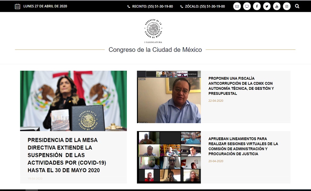Tras hackeo, reestablecen página web del Congreso de la CDMX