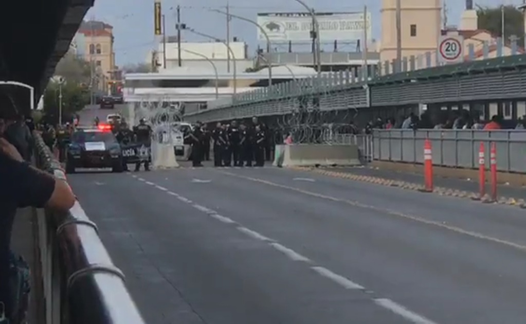 Cierran puente internacional en Tamaulipas por caravana que intentó cruzar a EU