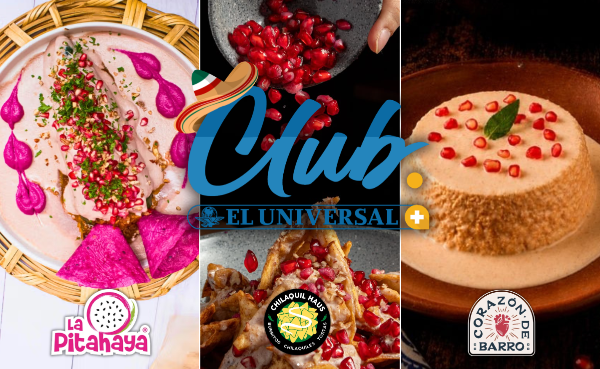 Restaurantes en CDMX para probar platillos de nogada diferentes durante septiembre con descuentos para de Club EL UNIVERSAL.  |  Imagen: especial.