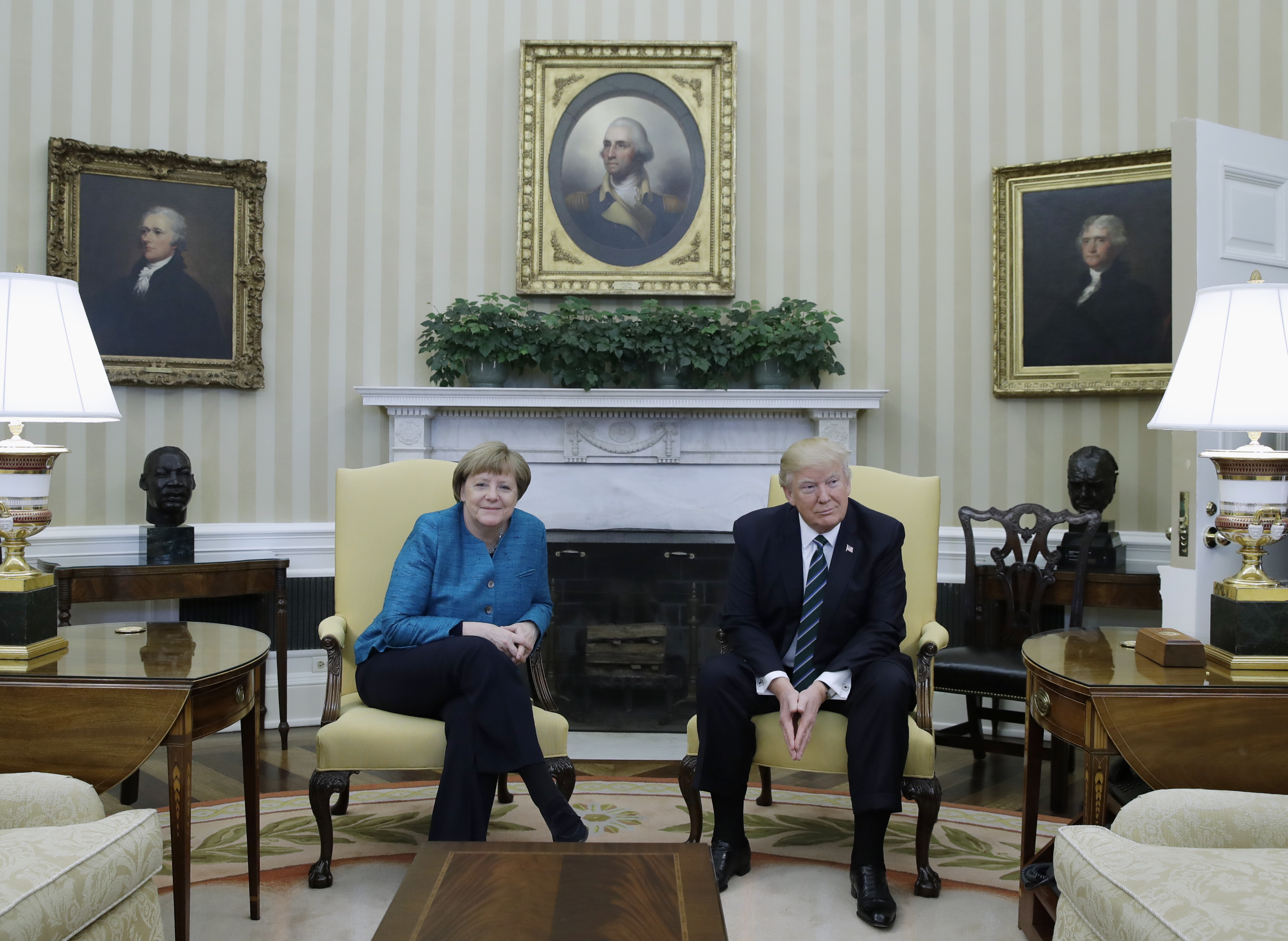 Angela Merkel se reúne con Donald Trump en la Casa Blanca