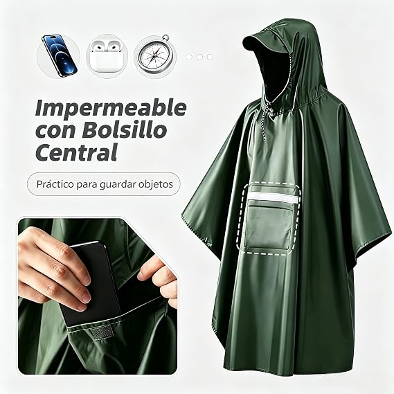 Poncho de Lluvia Impermeable - Foto 3