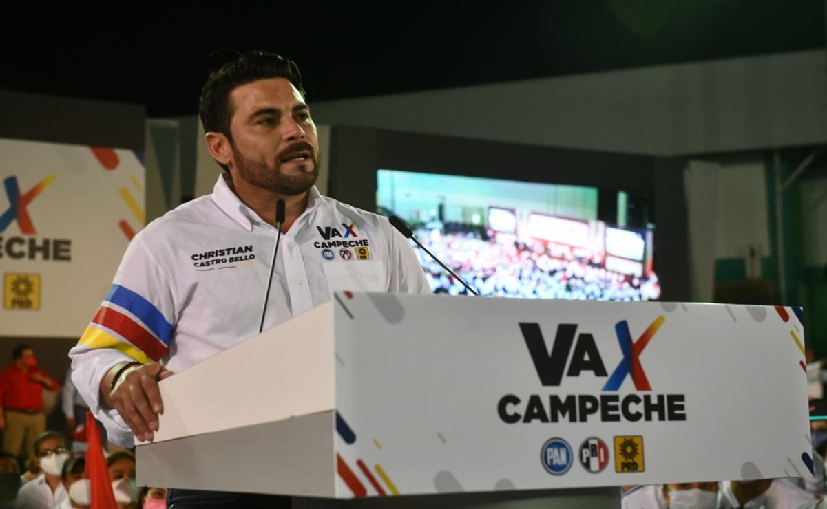 Christian Castro Bello rinde protesta como candidato al gobierno de Campeche