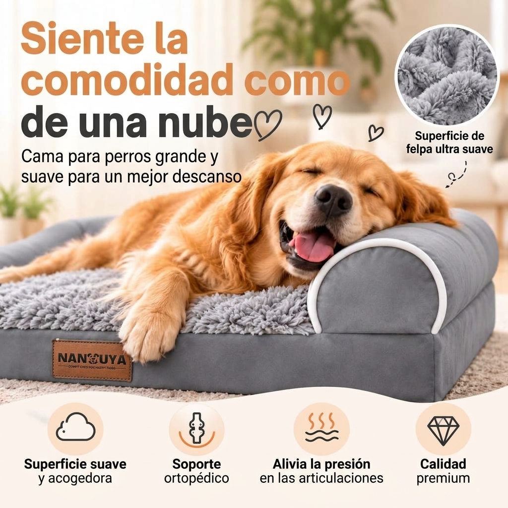 Cama ortopédica para perros grandes NANUYA - Foto 1