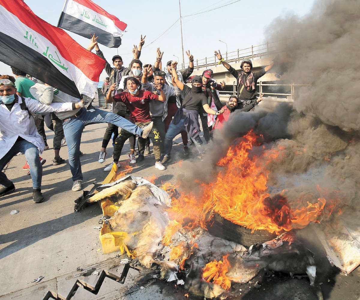 Protestas violentas sacuden Bagdad; reportan muertos