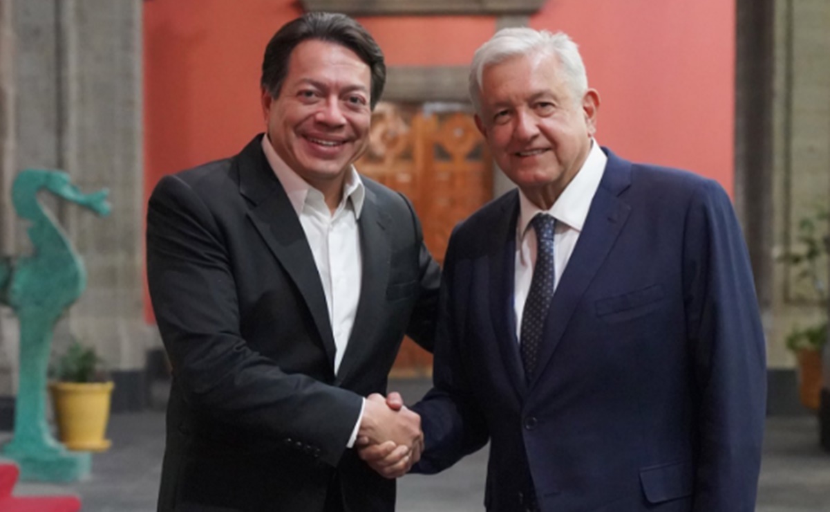 AMLO felicita a Mario Delgado porque Morena "avanzó" en las elecciones del 5 de junio 