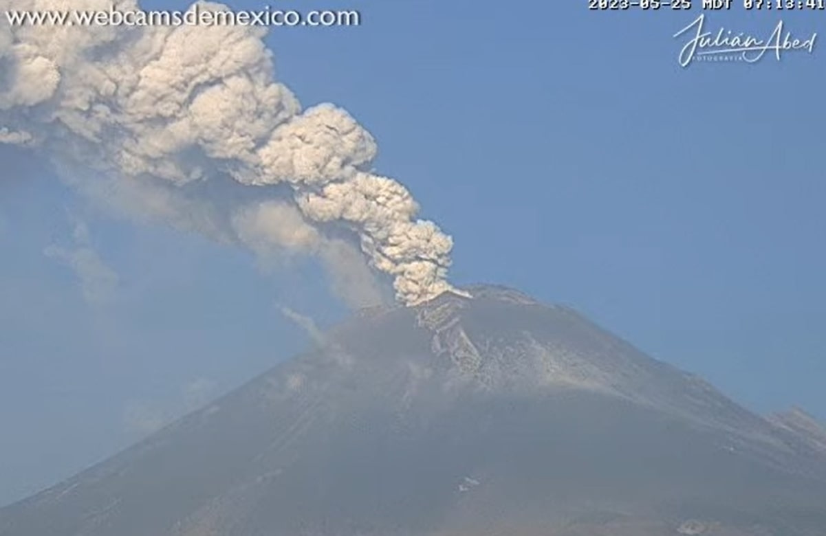 ¿Cómo amaneció hoy, jueves 25 de mayo 2023, el Popocatépetl?