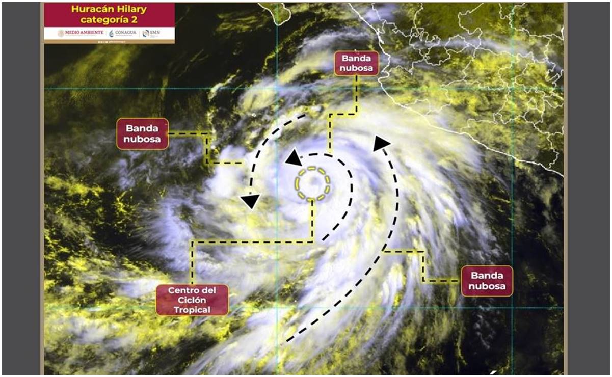 "Hilary" se intensifica a huracán categoría 2; afectará playas de Pérula, Jalisco 