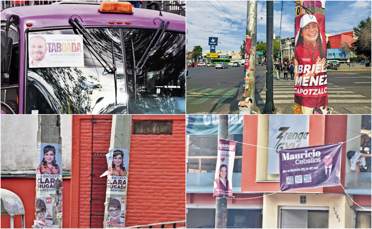 En plena intercampaña, propaganda electoral sigue en calles de CDMX