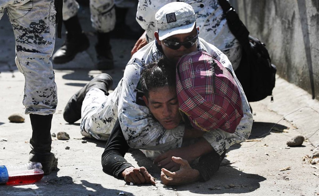 Mexico’s National Guard stops Central American immigrants from entering the country