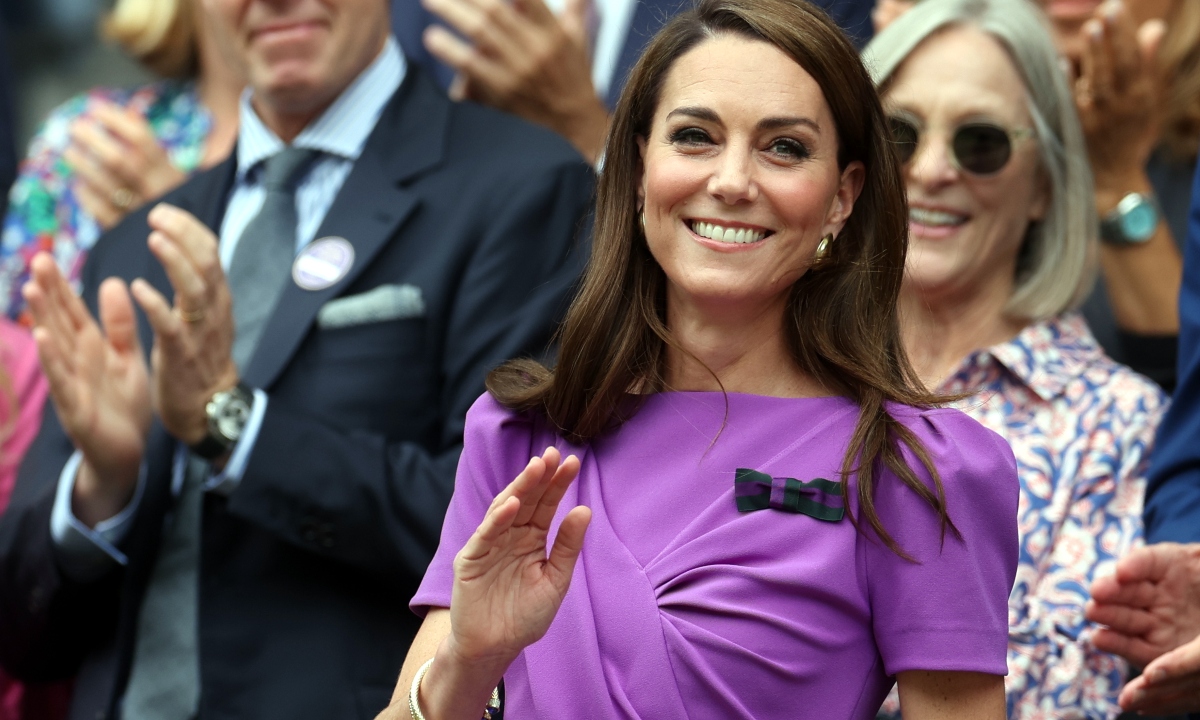 Kate Middleton, resplandeciente, reaparece en la final de Wimbledon