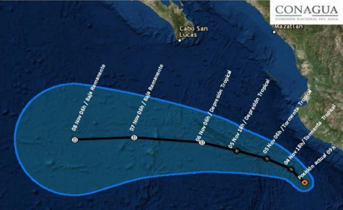 Tormenta Xavier ocasionará fuertes lluvias en occidente y sur del país