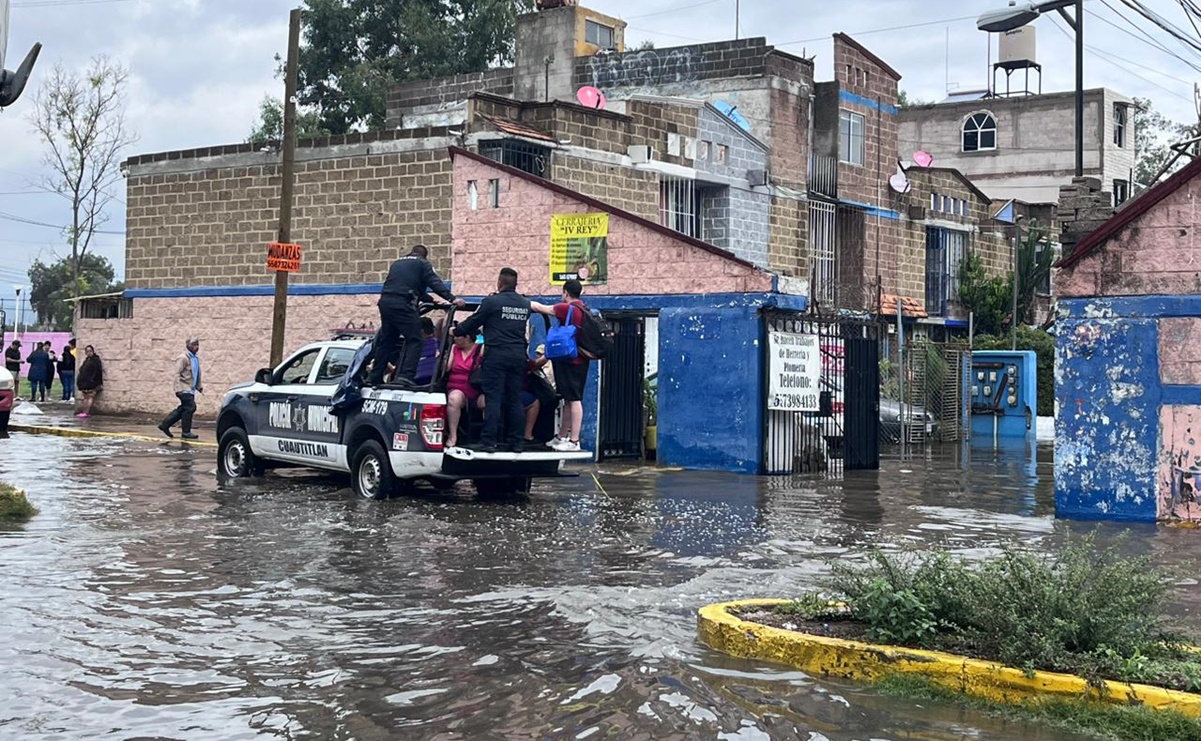 Reportan cerca de 2 mil familias afectadas por inundaciones en Rancho San Blas en Cuautitlán