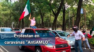 Protestan por políticas de AMLO frente a Palacio Nacional y en varios estados