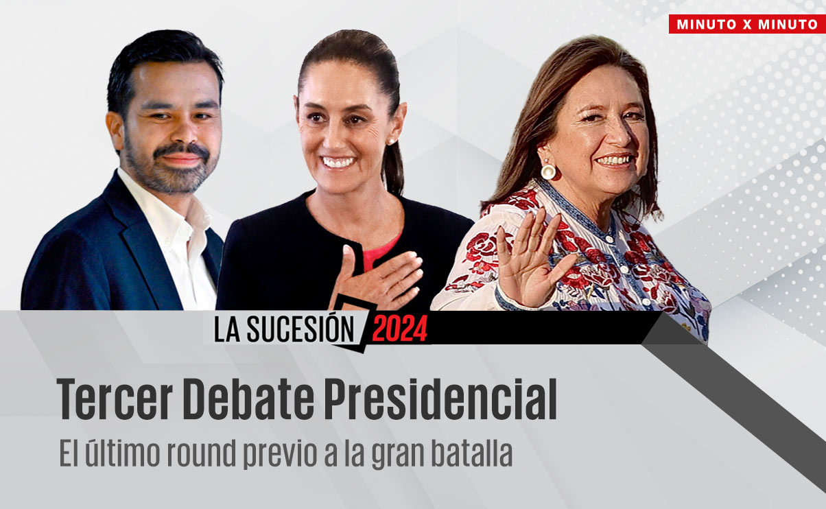 Así fue el tercer debate presidencial entre Claudia Sheinbaum, Xóchitl Gálvez y Jorge Álvarez Máynez