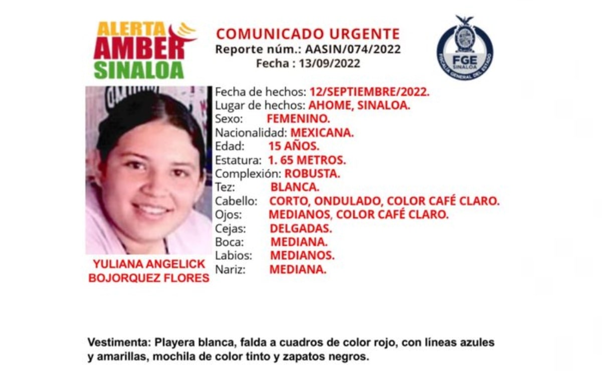 Yuliana Angelick de 15 años desapareció en Los Mochis; presumen que viajó a Irapuato con desconocida