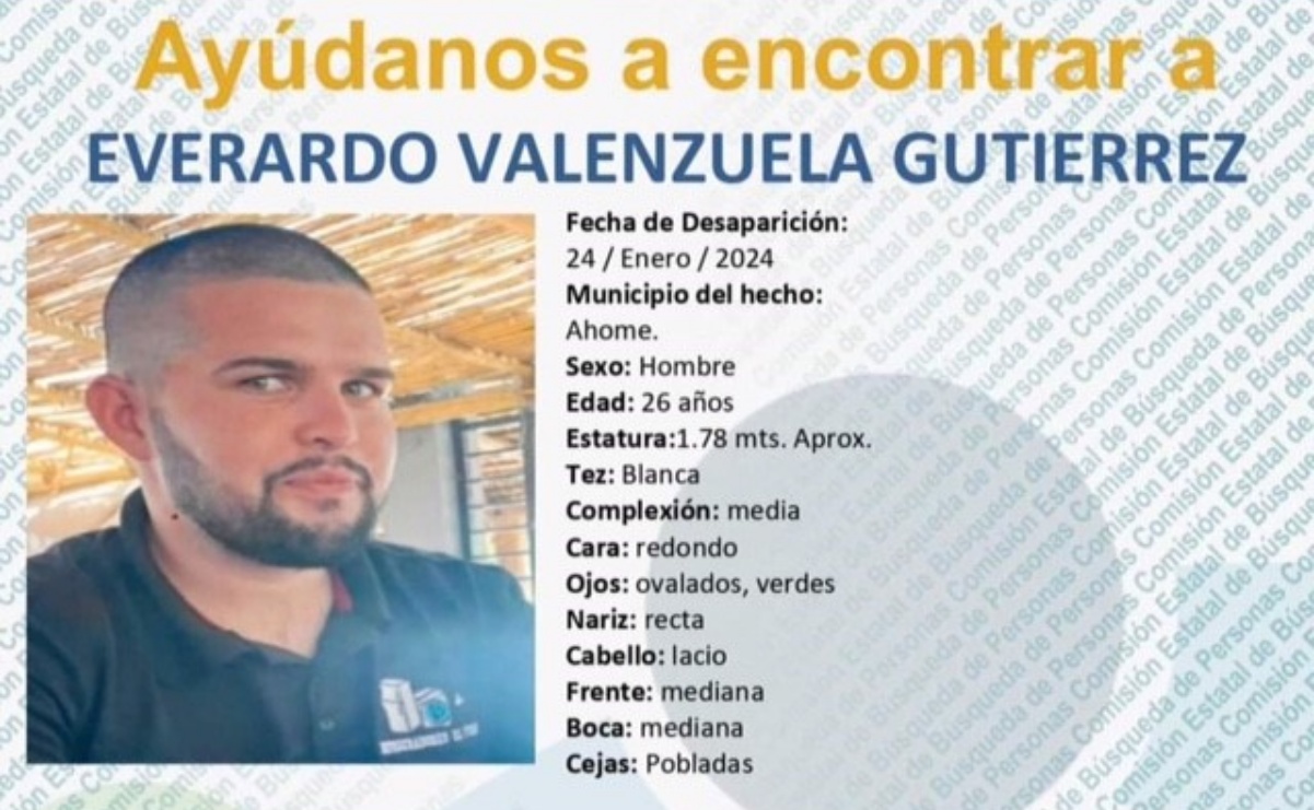 A un mes de su desaparición en Sinaloa, familiares y amigos de Everardo piden a autoridades investigar su paradero