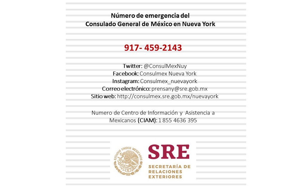 Sin reporte de mexicanos afectados en accidente de helicóptero en NY: SRE