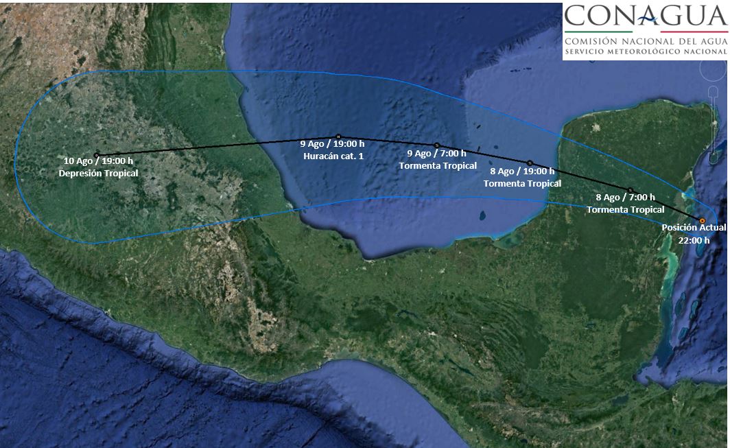 Prevén tormentas torrenciales en 3 estados por “Franklin”