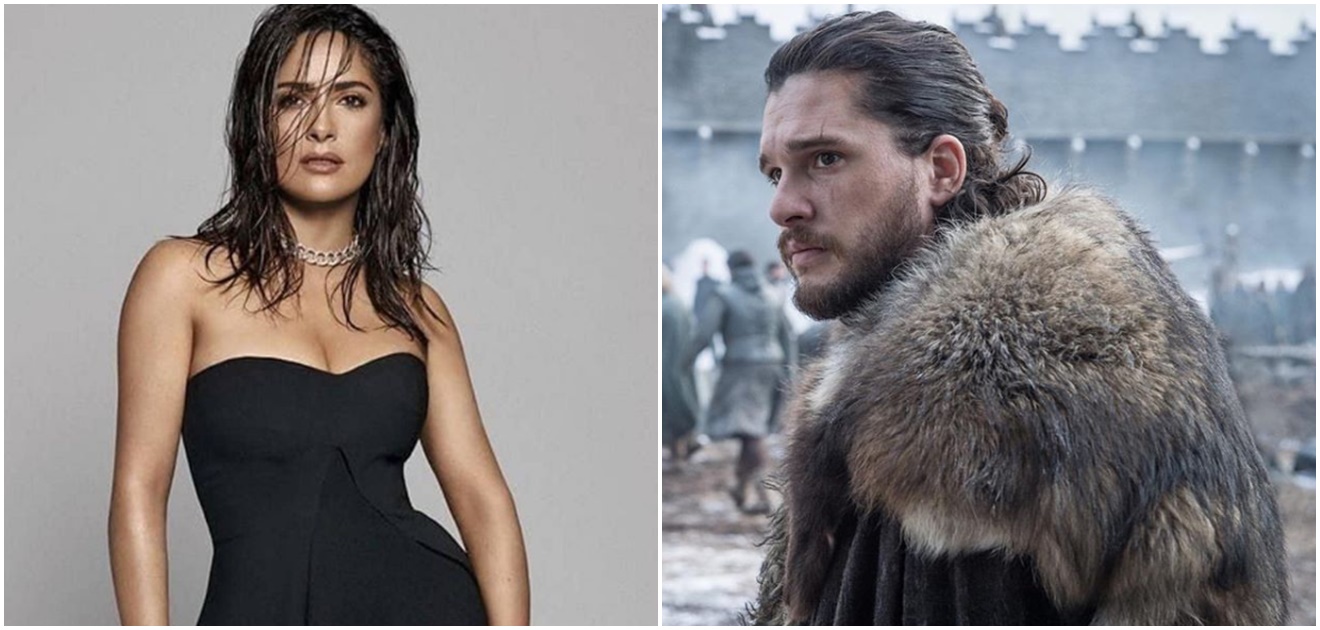 Salma Hayek feliz de trabajar con Kit Harington: "No puedo creer que estoy trabajando con Jon Snow"