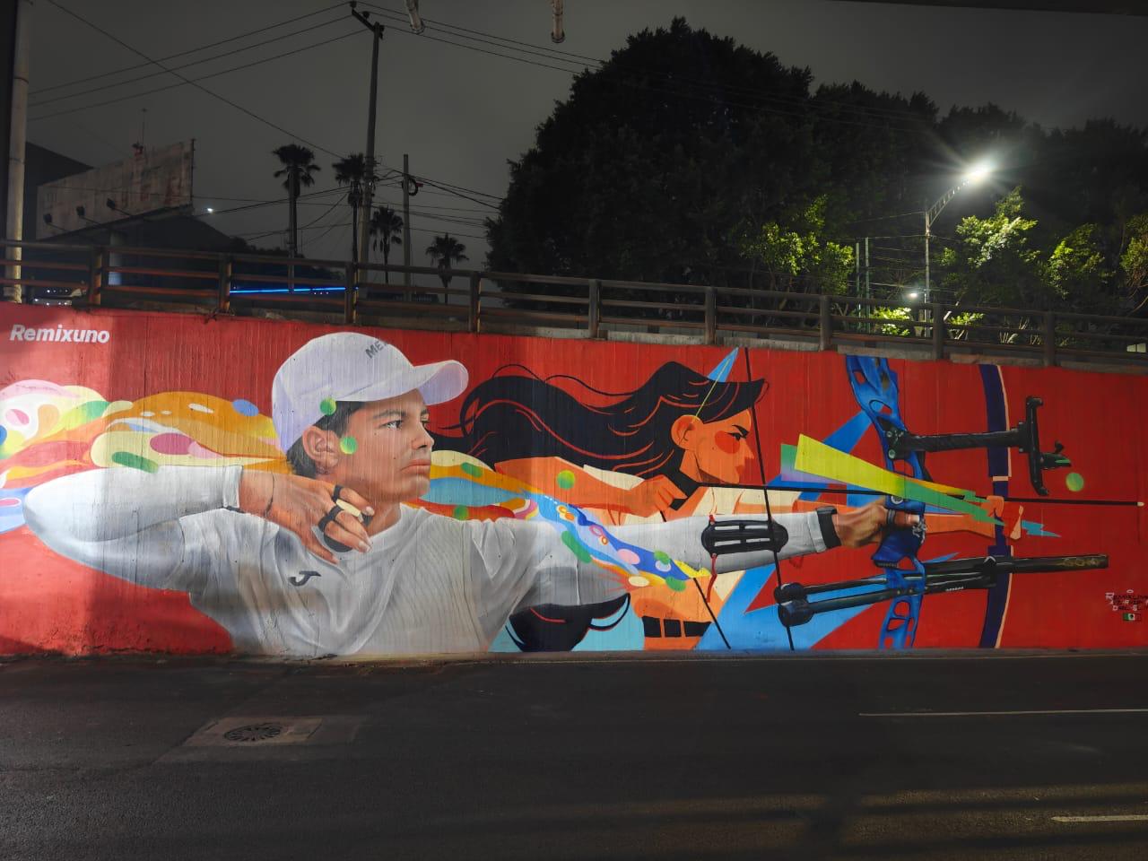 Juegos Olímpicos: Crean murales en honor a los atletas mexicanos que participarán en París 2024