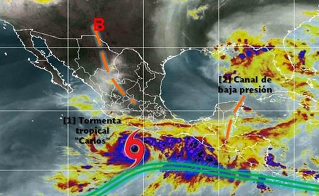 Se forma tormenta tropical "Carlos" en el Pacífico