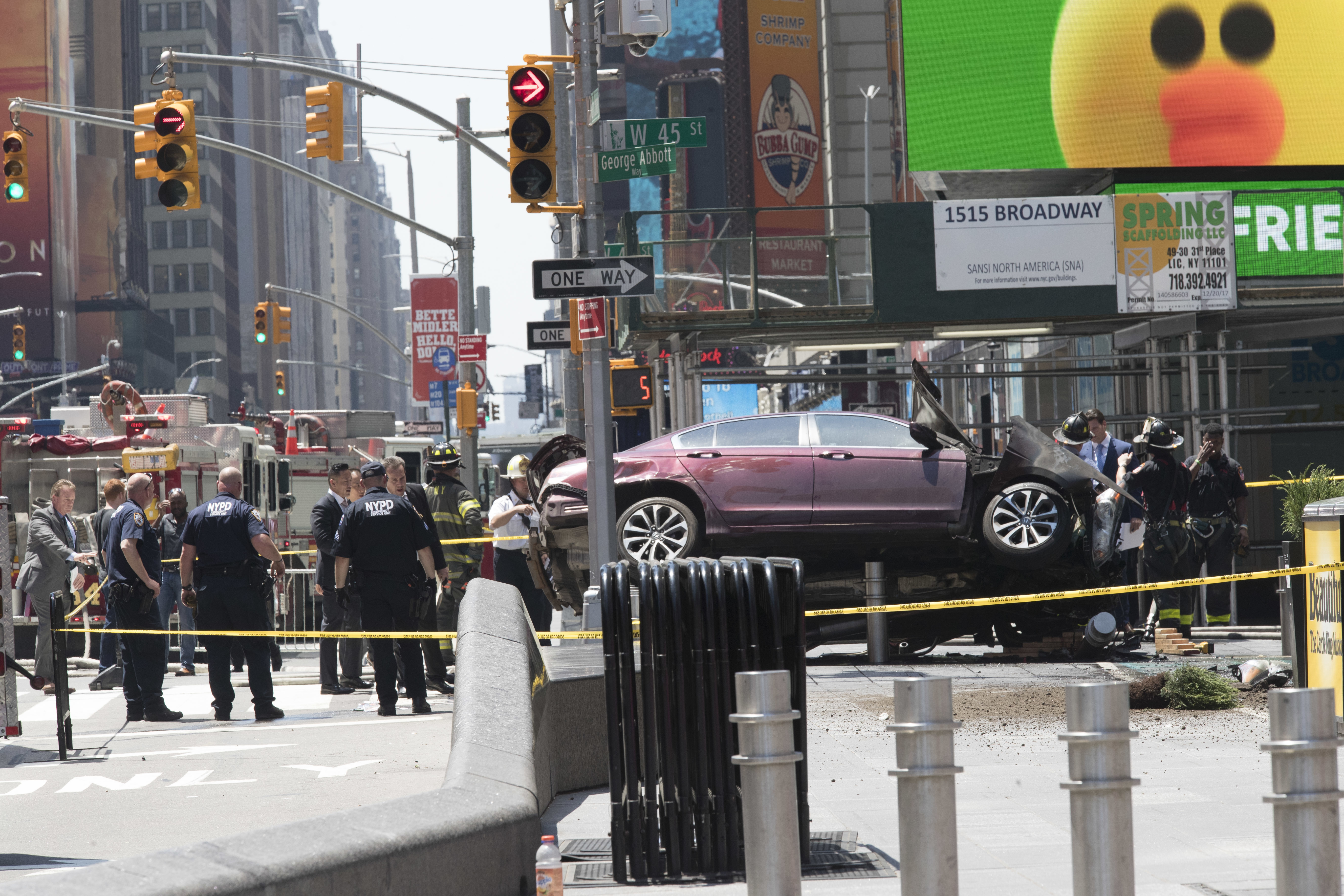 Mapa. El sitio del atropellamiento en Times Square de Nueva York