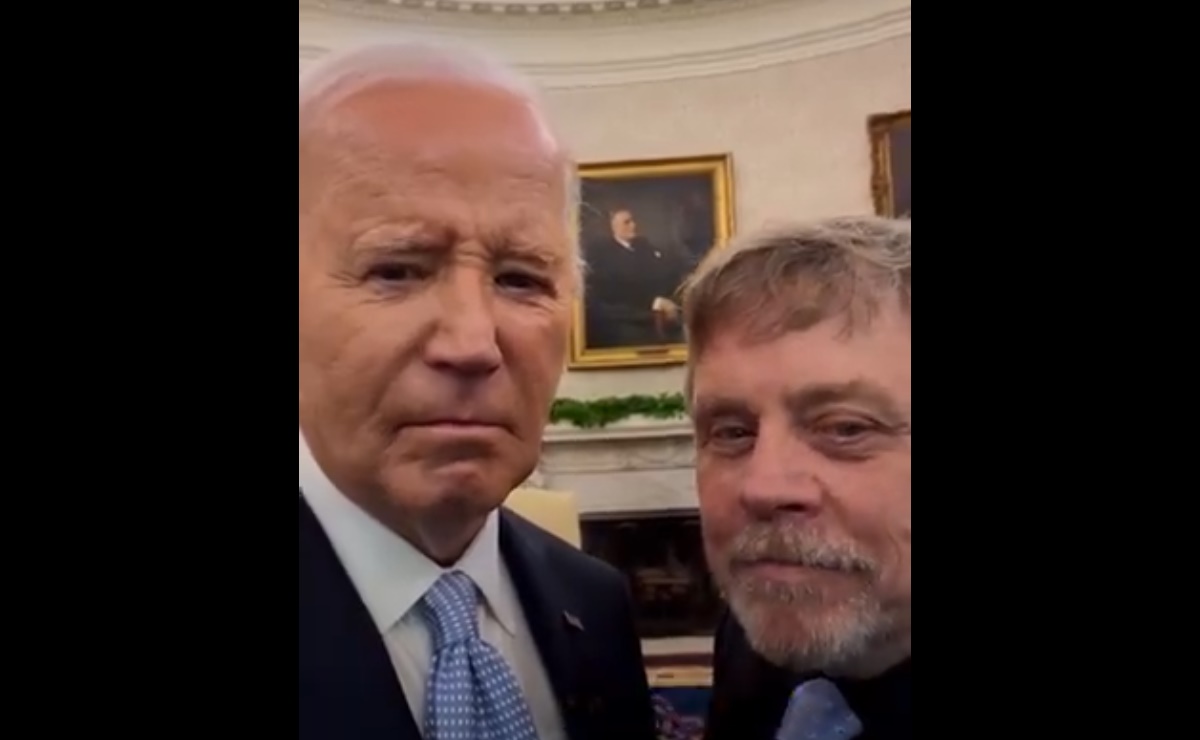 "Joe-B-Wan Kenobi": Mark Hamill se reúne en la Casa Blanca con el presidente Biden