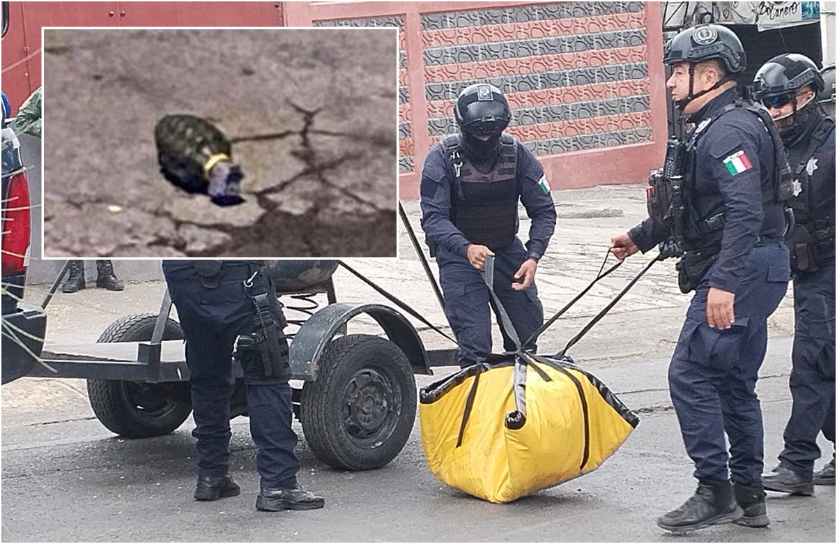 Sujetos arrojan granada de fragmentación frente a panadería de Cuautitlán