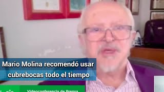Premio Nobel Mario Molina recomienda uso de cubrebocas en México