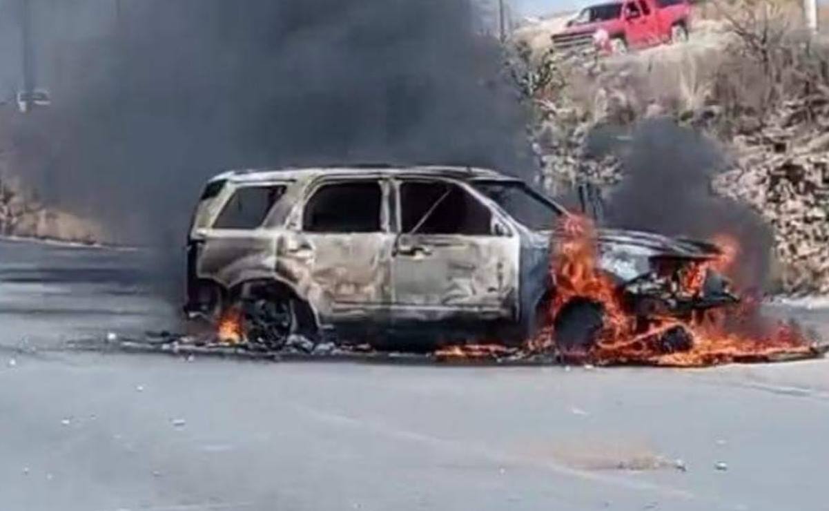 Violencia en Zacatecas; realizan bloqueos y quema de vehículos en Fresnillo