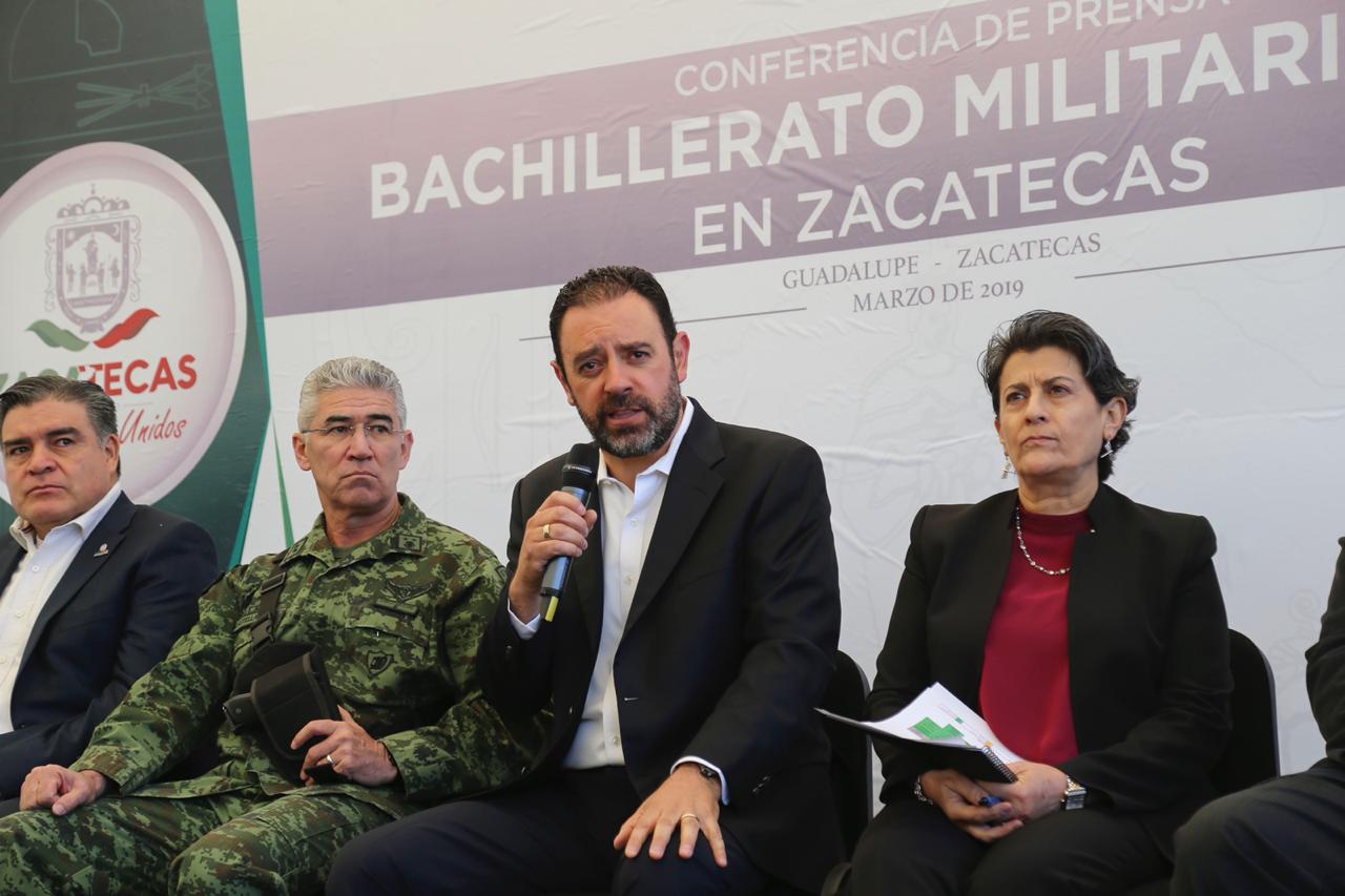 Presentan bachillerato militarizado en Zacatecas 