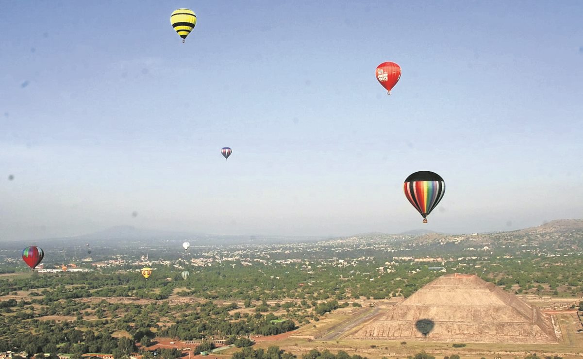 Aumentan vuelos en globo en Teotihuacán