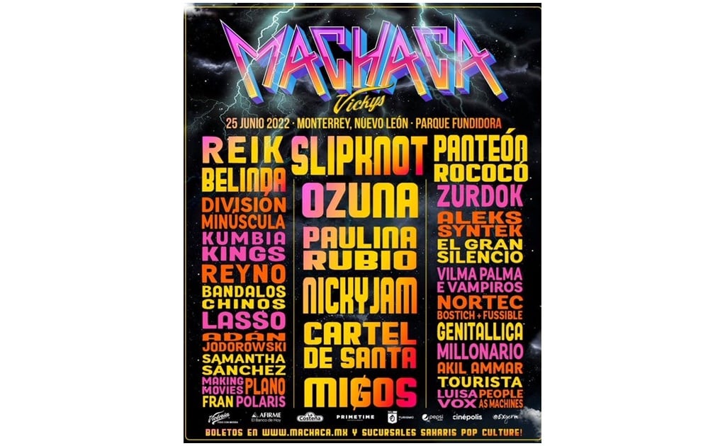 De Slipknot a Paulina Rubio: Festival Machaca 2022 anuncia cartel