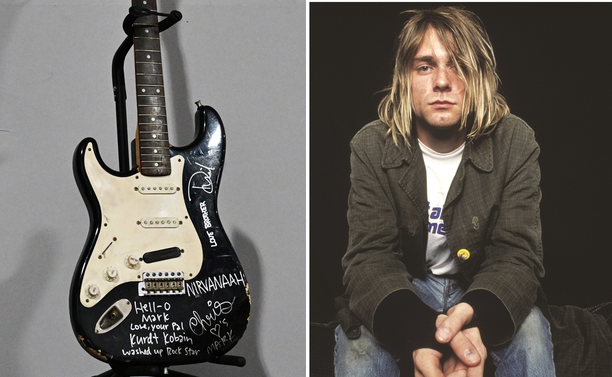 Subastan en casi 600,000 dólares guitarra destrozada por Kurt Cobain