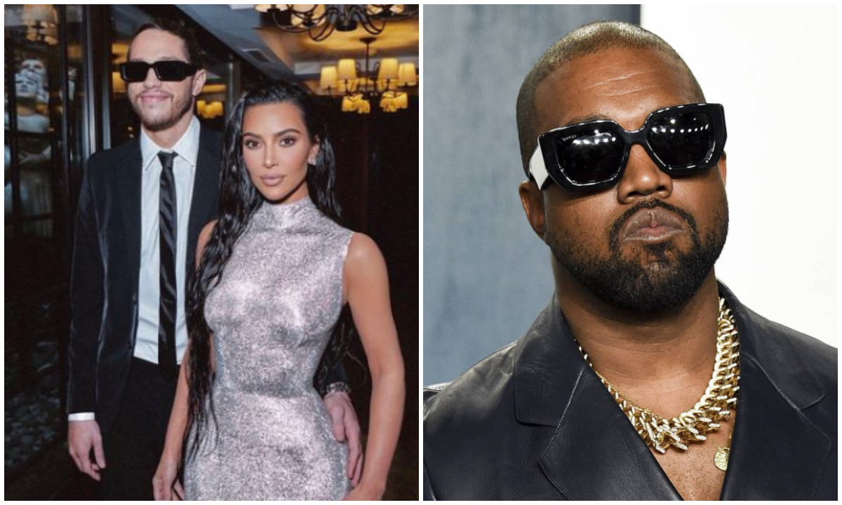Kanye West se burla del rompimiento de Kim Kardashian y Pete Davidson