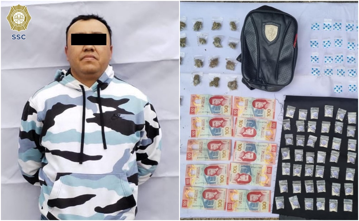 Cae “El Chaparro", integrante de "Los Vegas", banda dedicada a narcomenudeo y extorsión en mercado de La Merced 