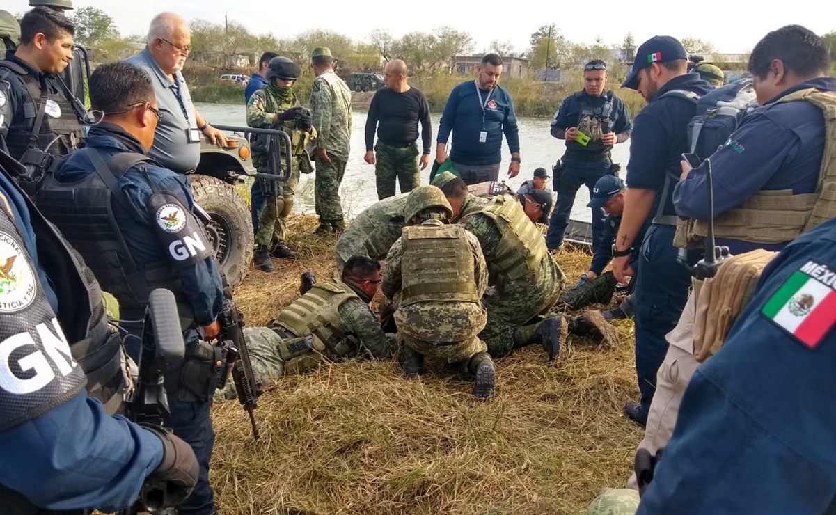 Mueren ahogados 4 militares tras caer vehículo a canal de Tamaulipas