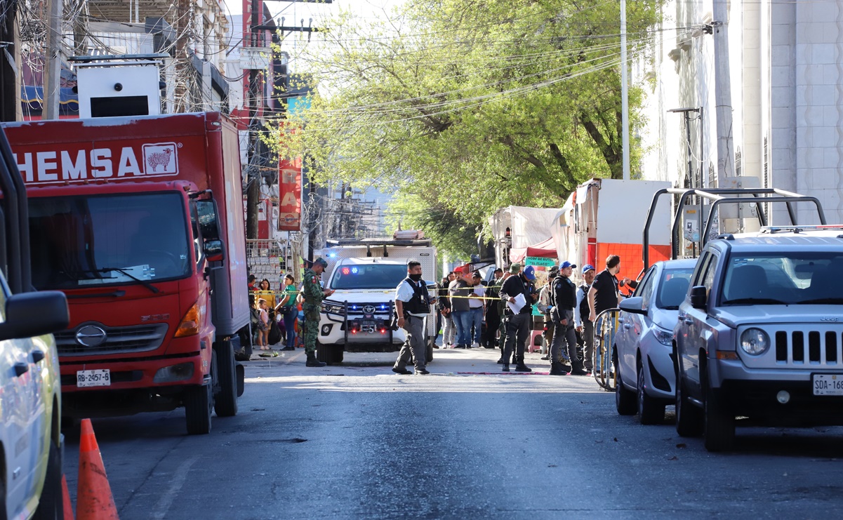 Balacera deja un muerto y tres heridos en centro de Monterrey