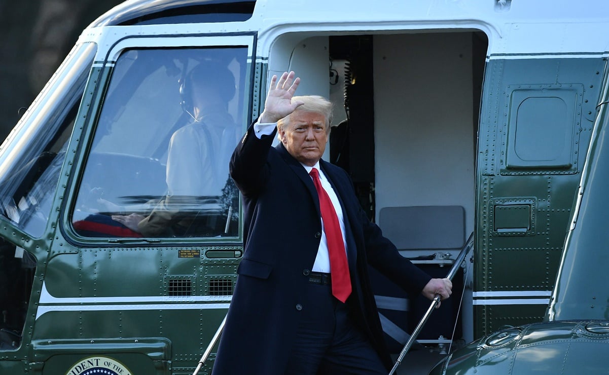 "Han sido 4 años maravillosos", dice Donald Trump al dejar la Casa Blanca