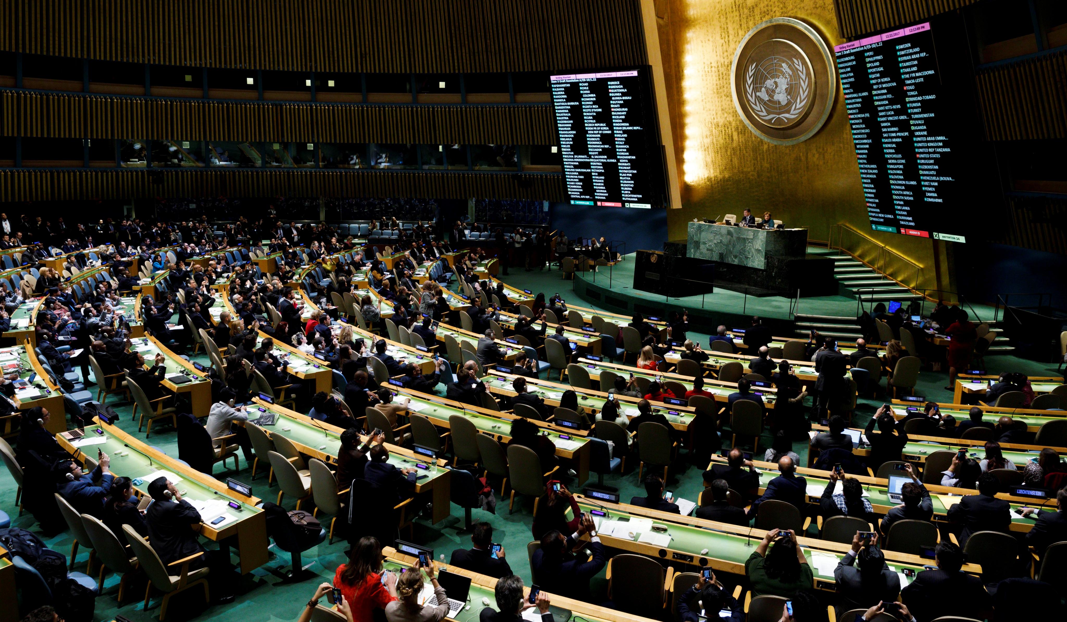 ONU declara "nula y sin efecto" la decisión de EU sobre Jerusalén