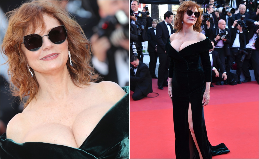Susan Sarandon y el escote que impactó en Cannes
