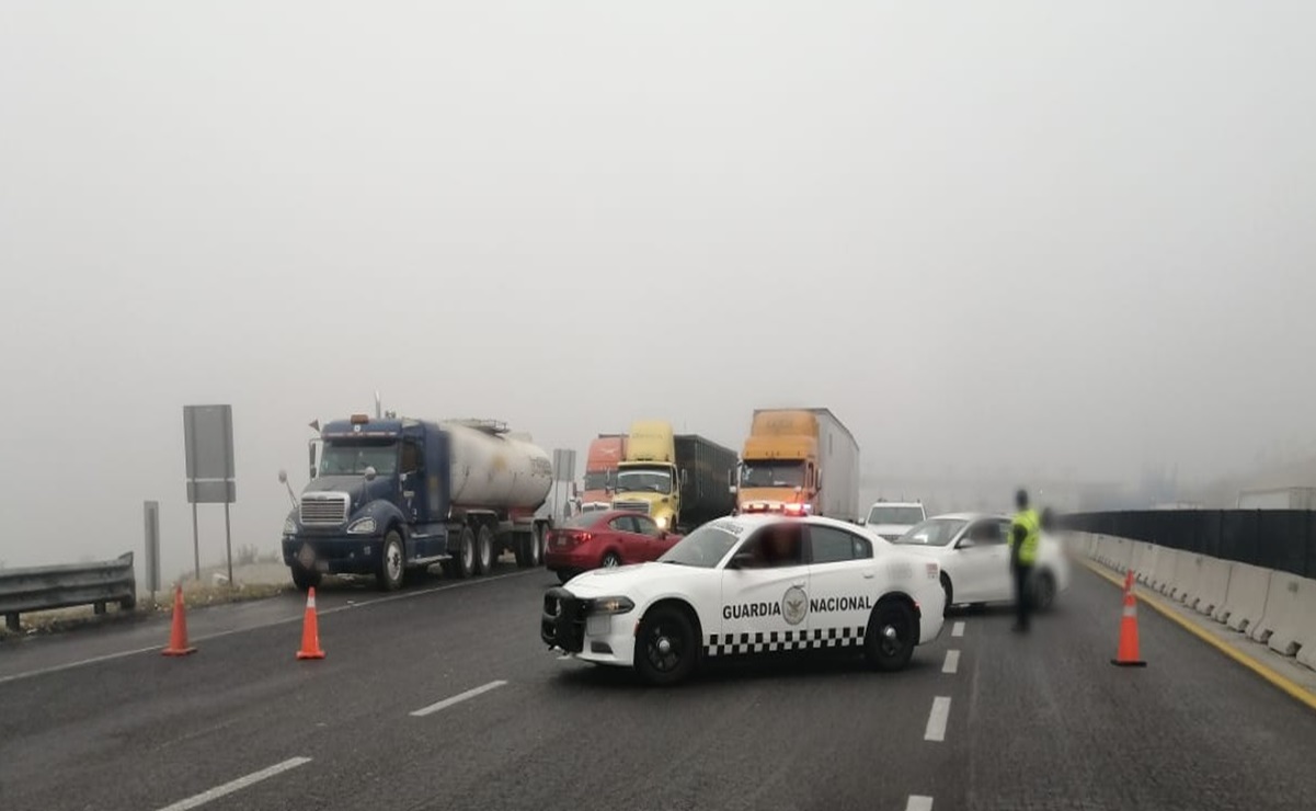 Cierran autopista Monterrey-Saltillo por presencia de niebla