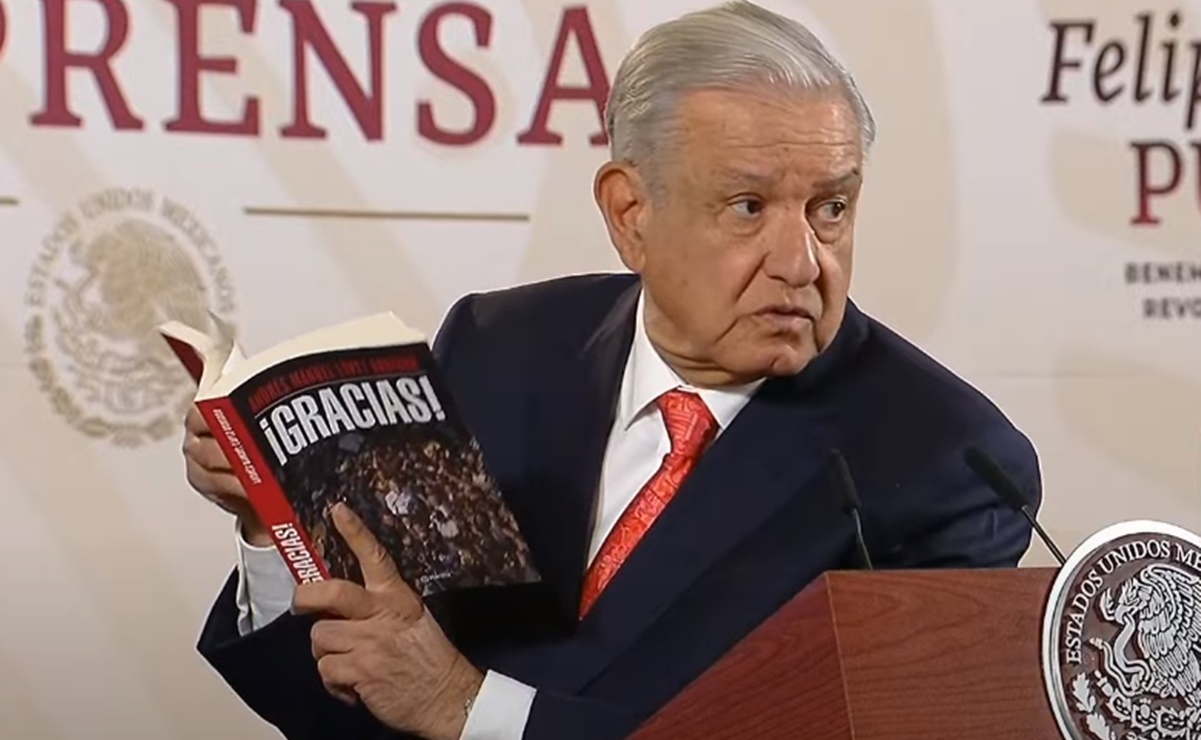 Sheinbaum, Xóchitl y hasta Eugenio Derbez, los personajes de "¡Gracias!" el nuevo libro de AMLO