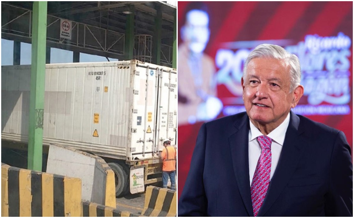 Ya están apareciendo los contenedores robados en Colima, dice AMLO 