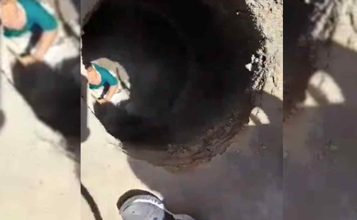 Niño cae en coladera abierta en Ario de Rosales, Michoacán; sigue sin aparecer