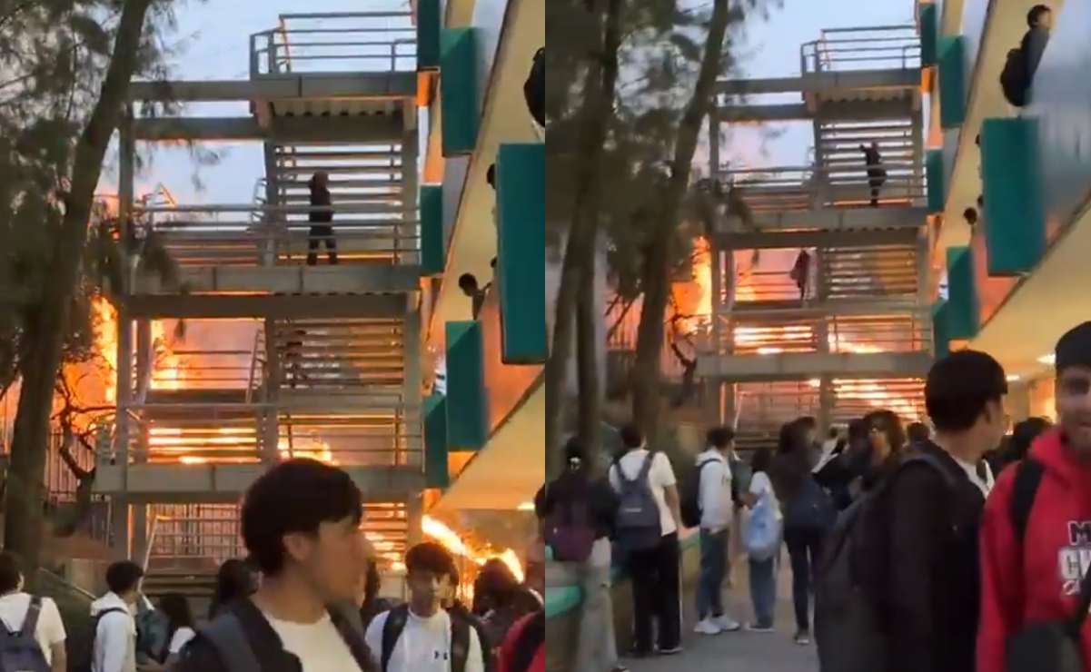 VIDEO: Reportan incendio muy cerca del Colegio de Bachilleres 15, en la alcaldía Magdalena Contreras